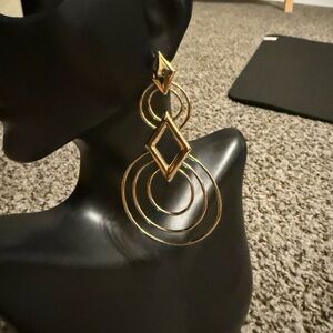 Gold Geometric Drop Earrings - Women Jewelry 8